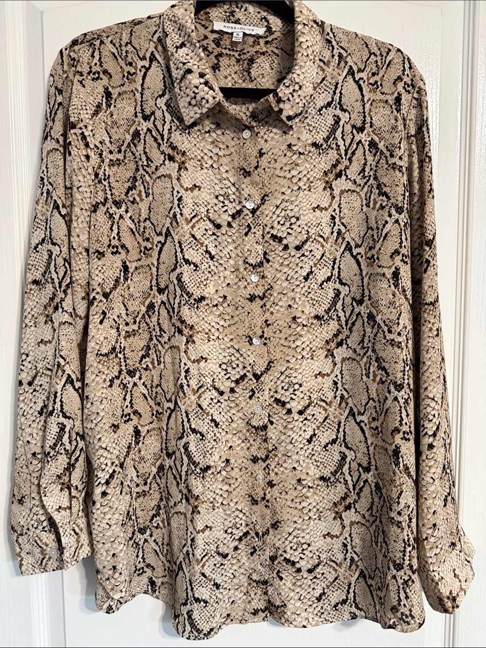 Rose & Olive snake print blouse